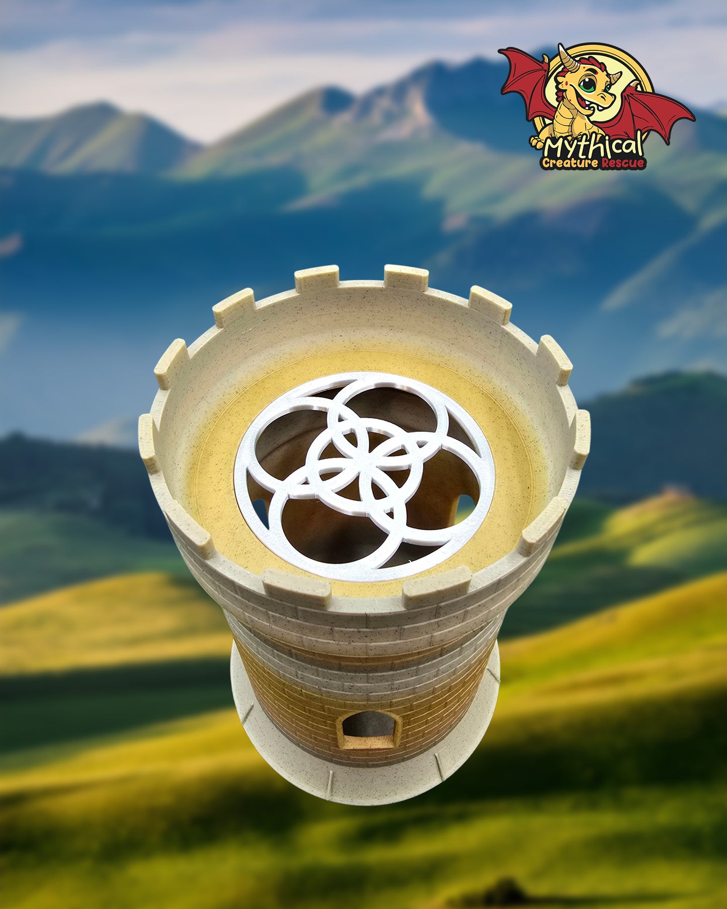 Aldric Jr. Dragon and Tower Combo | Black with Silver and Gold Armor