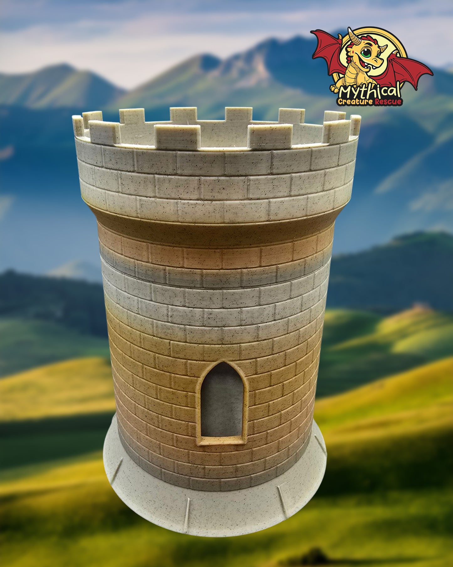 Aldric Jr. Dragon and Tower Combo | Black with Silver and Gold Armor