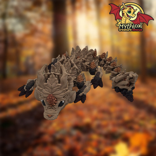 Autumn Dragon | Articulated Dragon with Pinecones