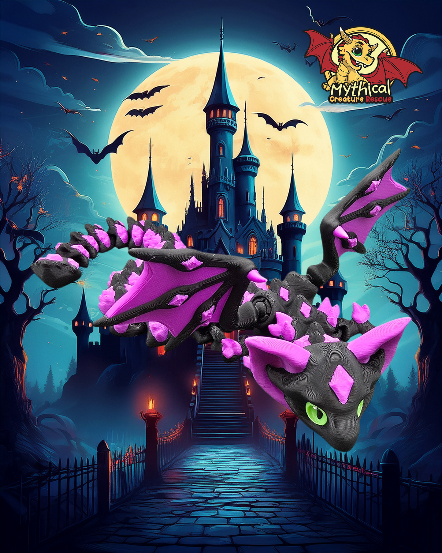 Drakk Dragon with Coffin Combo | Articulated Dragon