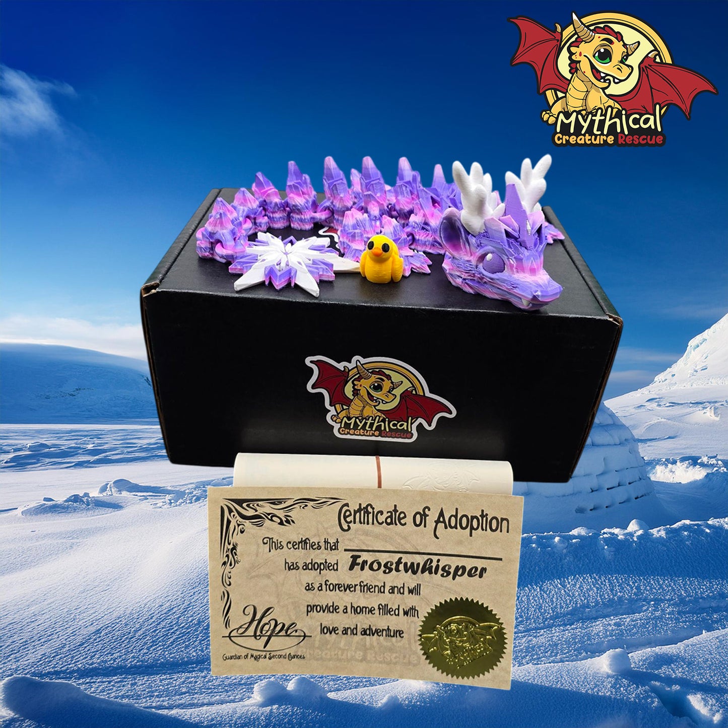 Frostwhisper Dragon | Articulated Dragon