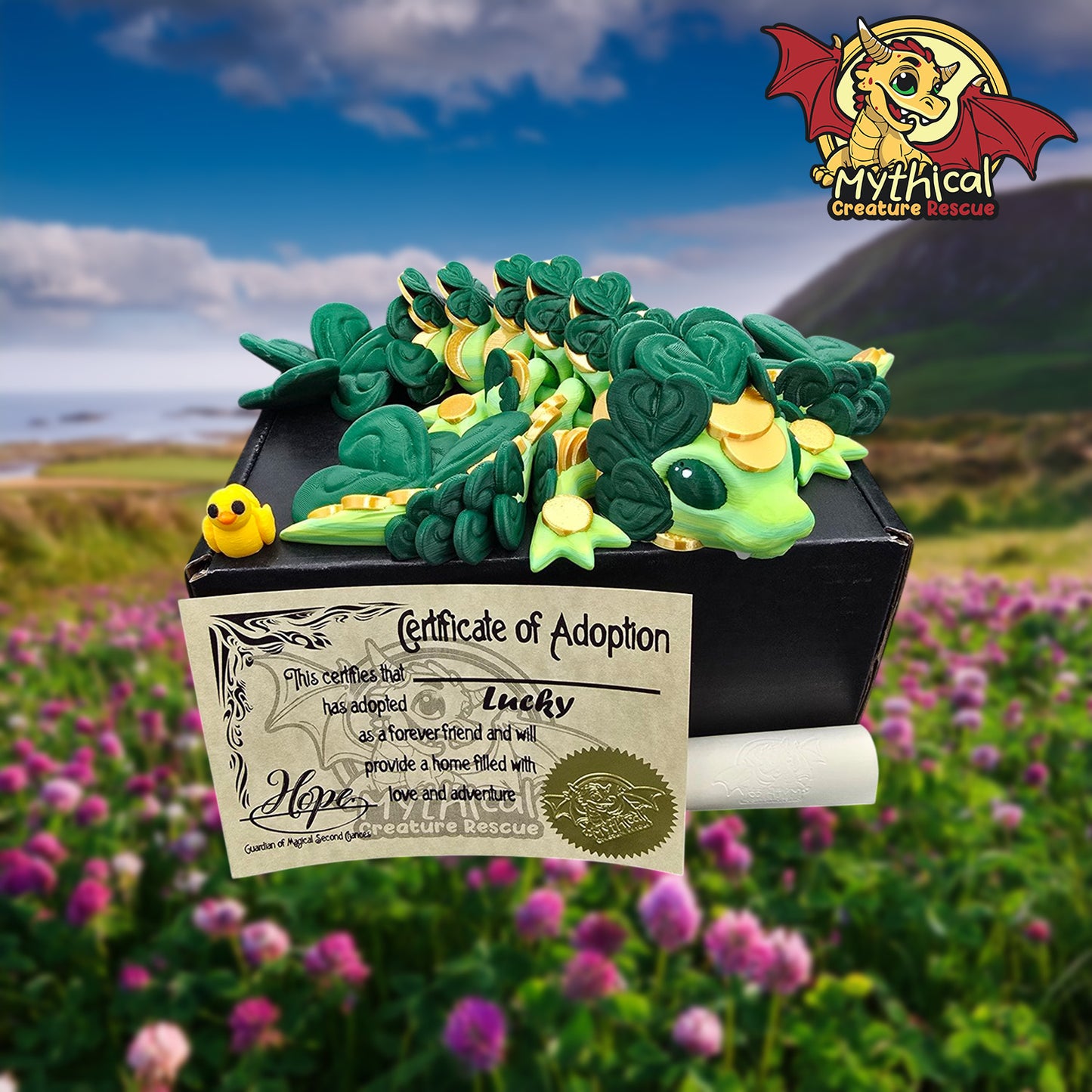 Lucky Clover Dragon | Articulated Dragon