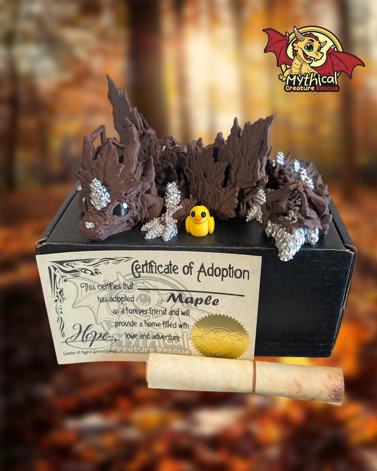 Maple - Articulated Dragon with Pinecones
