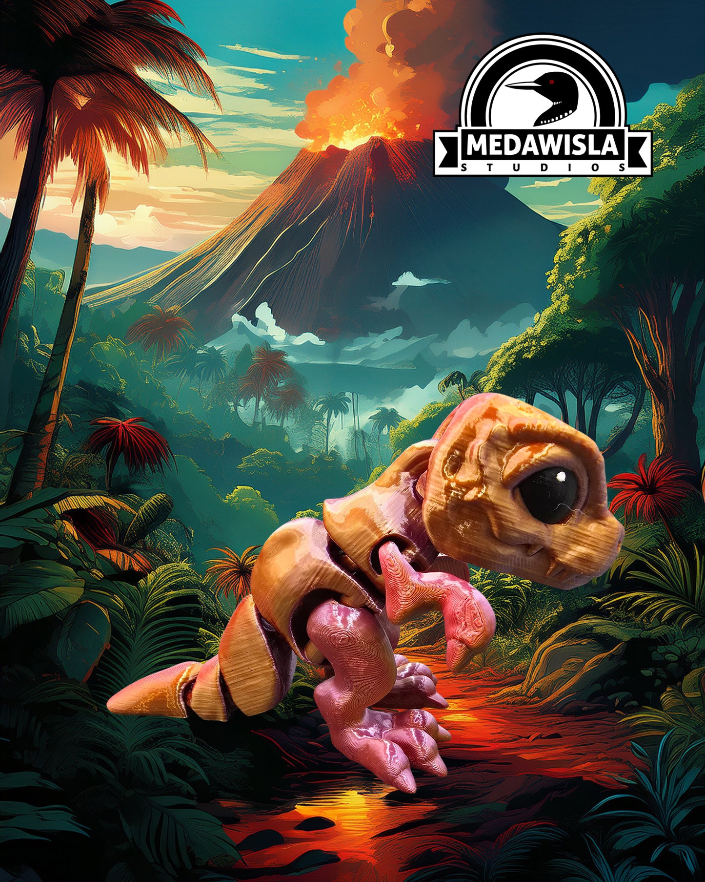 Tiny T-Rex - Articulated - Multicolor