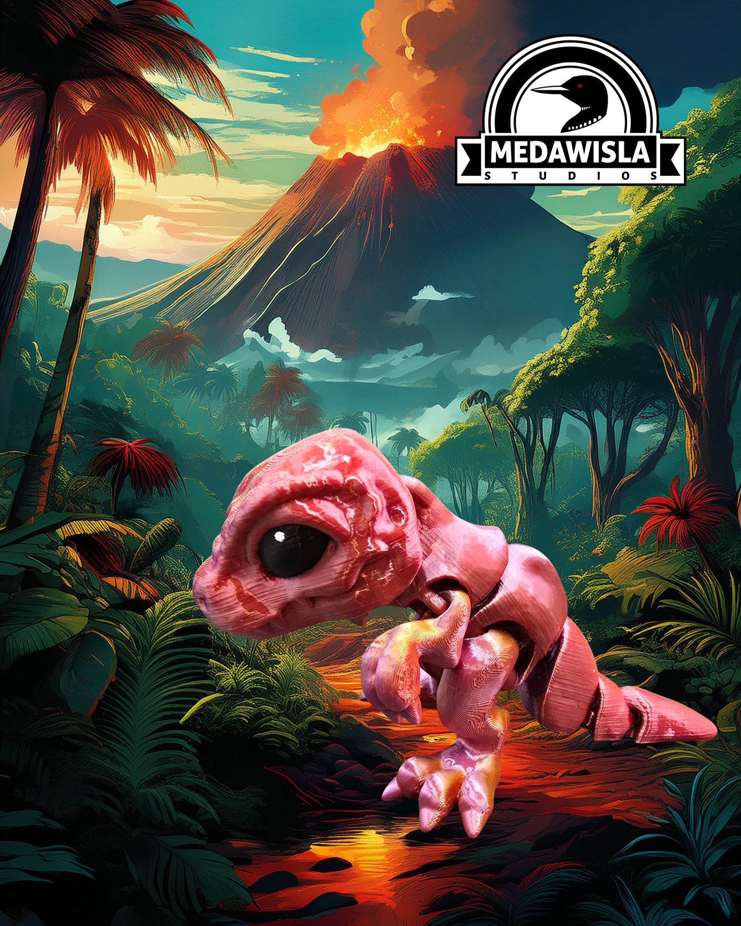 Tiny T-Rex - Articulated - Multicolor