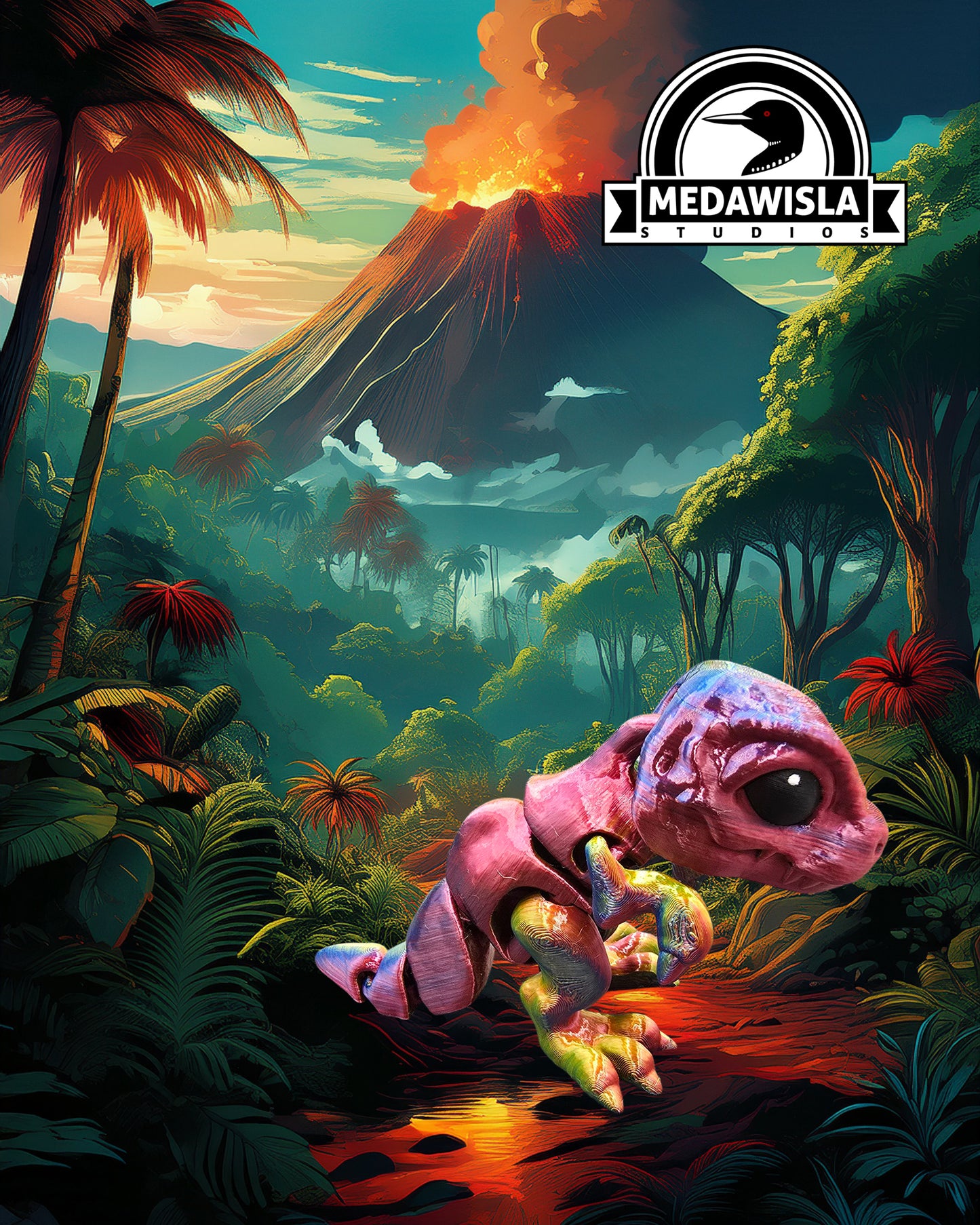 Tiny T-Rex - Articulated - Multicolor